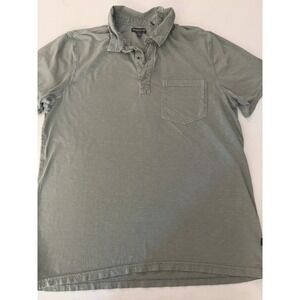 Toad&Co Polo Shirt Mens Large Green Organic Cotton Blend Short Sleeve Outdoor
